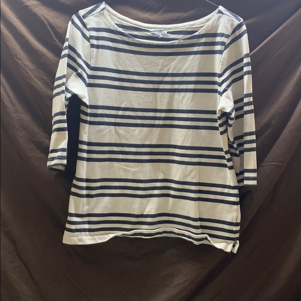 Creme and Grey striped sweater